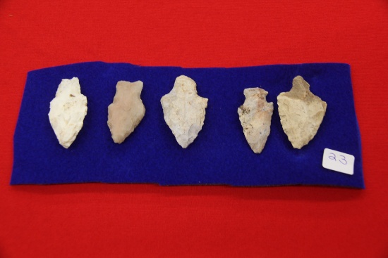 Lot of 5, Arrowheads