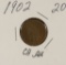 1902 INDIAN HEAD CENT - CH AU