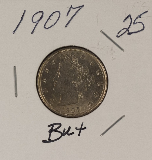 1907 LIBERTY HEAD "V" NICKEL - BU