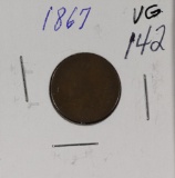 1867 - INDIAN HEAD CENT - VG