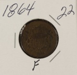 1864 TWO CENT PIECE - F