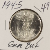 1945 LIBERTY WALKING HALF DOLLAR - GEM BU