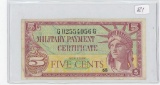 SERIES 591 5 CENT MILITARY PAYMENT CERTIFICATE