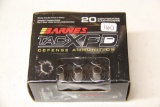 1 Box of 20, Barnes TAC-XPD Defense Ammo