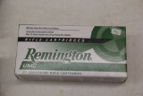 1 Box of 20, Remington 223 Rem 55 gr MC