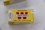 1 Box of 50, Winchester Super-Speed 22 LR 40 gr