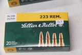 1 Box of 20, Sellier & Bellot 223 Rem 55 gr FMJ