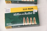 1 Box of 20, Sellier & Bellot 223 Rem 55 gr FMJ