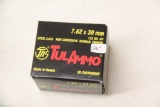 1 Box of 20, Tul Ammo 7.62 x 39mm 122 gr HP