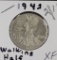 1942 - WALKING LIBERTY HALF DOLLAR - XF