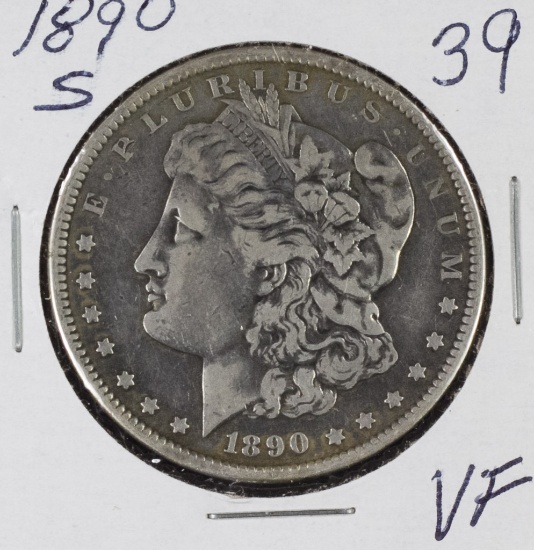1890-S MORGAN DOLLAR - VF