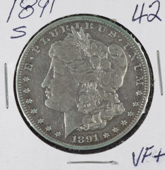 1891-S  MORGAN DOLLAR - VF+