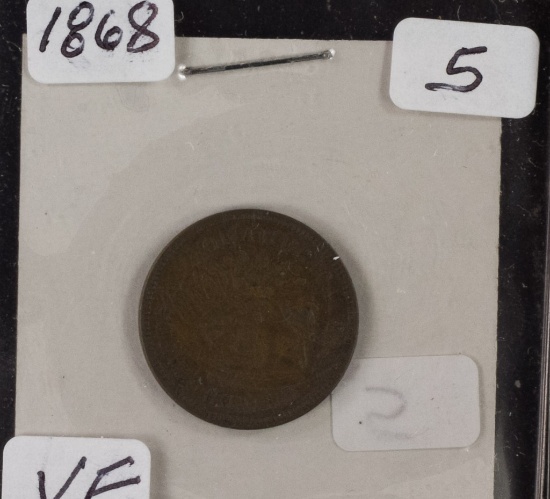 1868 - INDIAN HEAD CENT - VF