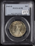 1945-D PCGS AU58 WALKING LIBERTY HALF DOLLAR