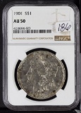 1901 NGC AU50 MORGAN DOLLAR