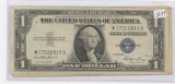 LOT OF 4 - SILVER ONE DOLLAR SILVER CERTIFICATES, 1-1935-E & 3-1957