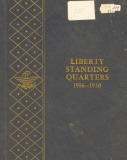 STANDING LIBERTY QUARTER WHITMAN ALBUM WITH 4 - QUARTERS