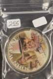 JOHN WAYNE - THE DUKE COLORIZED MEDAL - HOLLYWOOD SUPER STAR