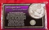 10 - BARBER DIMES - 1 MERCURY DIME WITH STAMPS