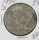 1934-D PEACE DOLLAR - VF