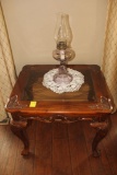 Lamp Table and Oil Lamp