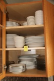 Contents of Corner Cabinet, White China and