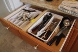 Drawer of Silverware and Cooking Utensils