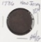 1786 - NEW JERSEY POST COLONIAL HALF CENT - AG/G