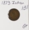 1873 - INDIAN HEAD CENT - G+