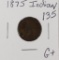 1875 - INDIAN HEAD CENT - G+