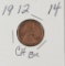 1912 - LINCOLN CENT - BU