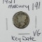 1921 - MERCURY DIME - VG