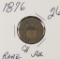 1876 - SHIELD NICKEL WITH RAYS - AU - RARE