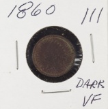 1860 CN - INDIAN HEAD CENT - DARK - VF