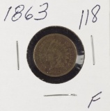 1863 CN - INDIAN HEAD CENT - F