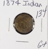 1874 - INDIAN HEAD CENT - G+