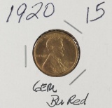 1920 - LINCOLN CENT - RD BU