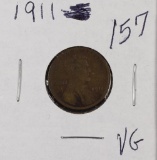 LOT OF 2 1911 P - VG, 1911 S - VF LINCOLN CENTS