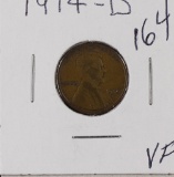 1914 D, LINCOLN CENT - VF