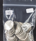 LOT OF 34 - SILVER DIMES 28 MERCURY & 6 ROOSEVELTS