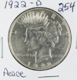 1922  D - PEACE DOLLAR - AU+