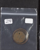 2 COIN LOT 1859 CANADIAN LARGE CENT , 1929 SMALL CENT