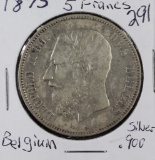 1875 - BELGIUM 5 FRANCS - SILVER