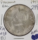 1947 - PANAMA ONE BALBOA SILVER - UNC