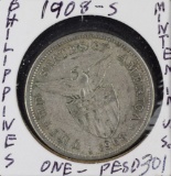 1908 S - PHILIPPINES - ONE PESO - USA ADMINISTRATION