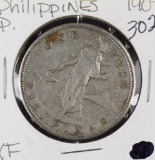 1909 S - PHILIPPINES - ONE PESO - USA ADMINISTRATION