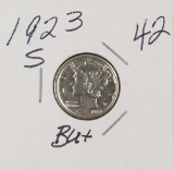 1923 S MERCURY DIME - BU