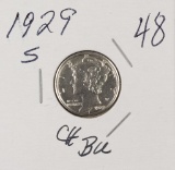 1929 S - MERCURY DIME - CH BU