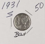 1931 S - MERCURY DIME - BU+