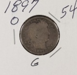 1897 O - BARBER QUARTER - G